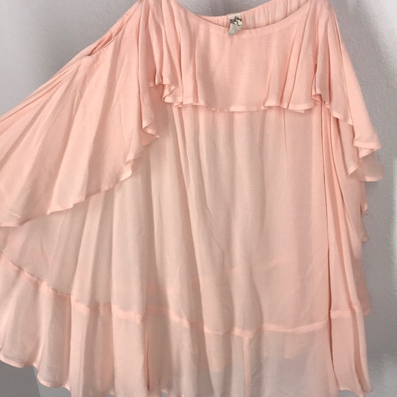 Free People light pink chiffon chemise tank sz XS - Picture 5 of 5